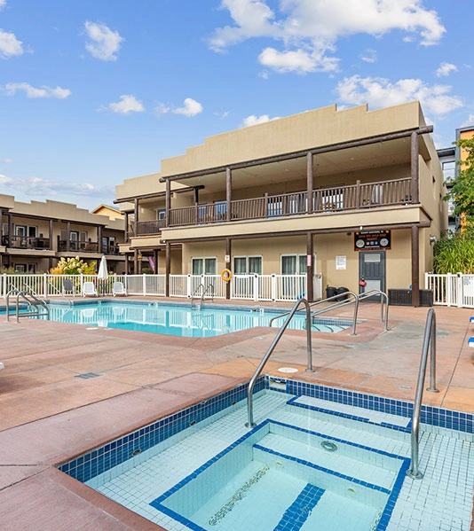 Outdoor Hot Tub and Pool Area